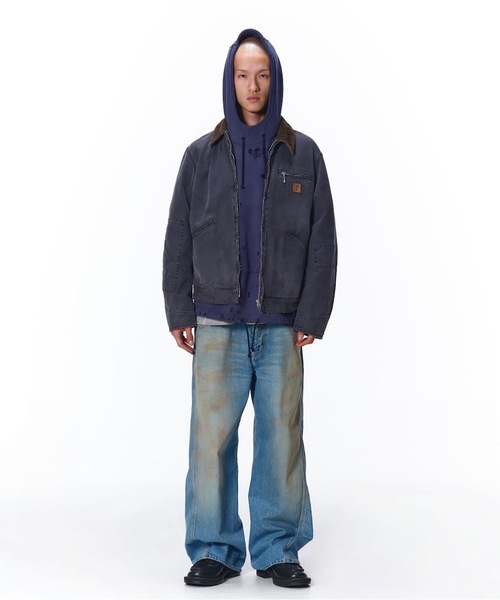 Jieda(ジエダ)の「USED 3D WORK DENIM(デニムパンツ・メンズ・ブラック/インディゴブルー・1/2)」の3枚目の写真