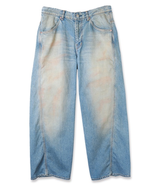 Jieda(ジエダ)の「USED 3D WORK DENIM(デニムパンツ・メンズ・ブラック/インディゴブルー・1/2)」の6枚目の写真