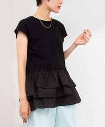 NOLLEY’S | 布帛コンビチュニック(Tシャツ/カットソー)