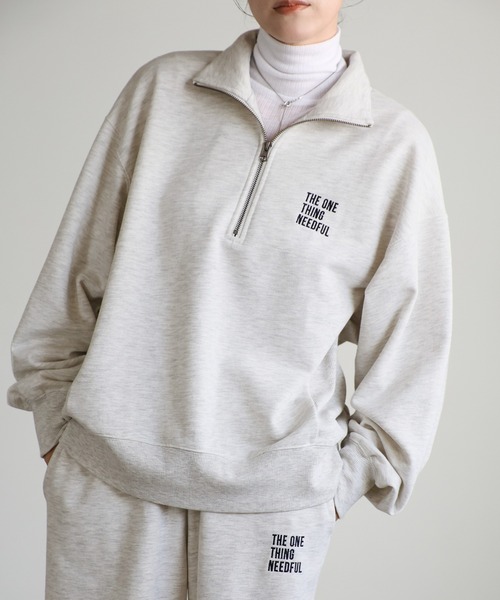 select MOCA（セレクトモカ）の「スウェットハーフジップトップス（スウェット・レディース・グレー系その他/ブラック/グレー・FREE）」の3枚目の写真