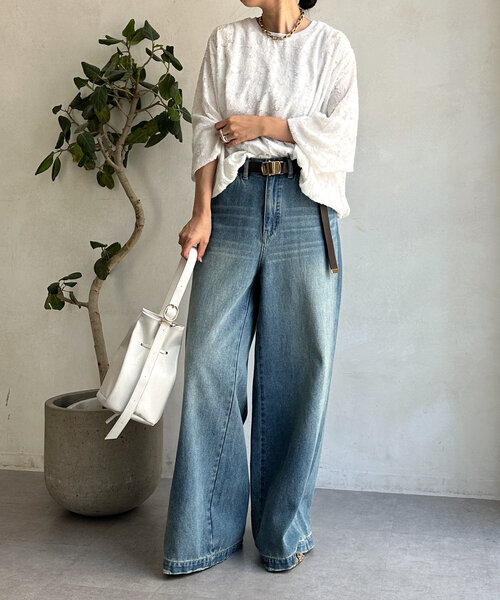 【セール】ジャガードバルーンブラウス（シャツ/ブラウス）｜DouDou（ドゥドゥ）