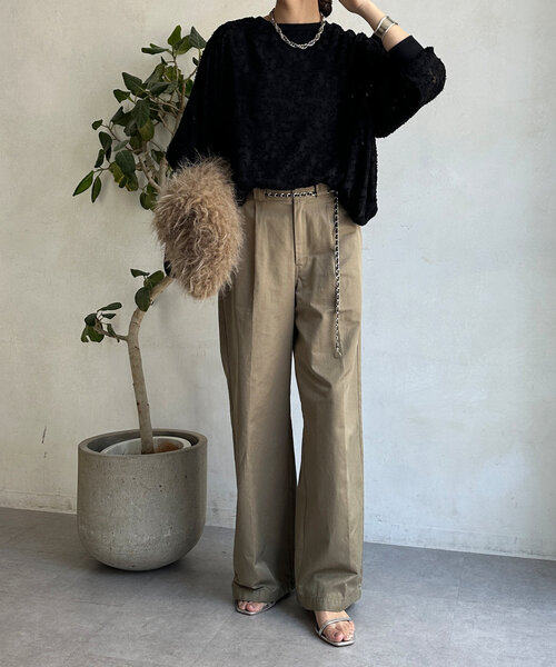 【セール】ジャガードバルーンブラウス（シャツ/ブラウス）｜DouDou（ドゥドゥ）