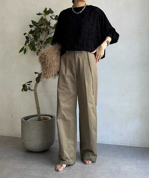 【セール】ジャガードバルーンブラウス（シャツ/ブラウス）｜DouDou（ドゥドゥ）