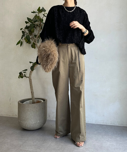 【セール】ジャガードバルーンブラウス（シャツ/ブラウス）｜DouDou（ドゥドゥ）