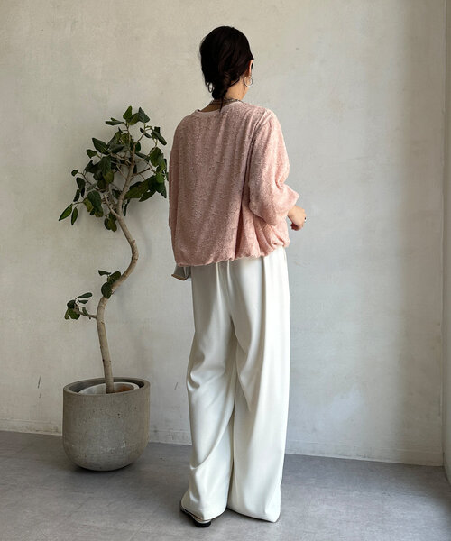 【セール】ジャガードバルーンブラウス（シャツ/ブラウス）｜DouDou（ドゥドゥ）