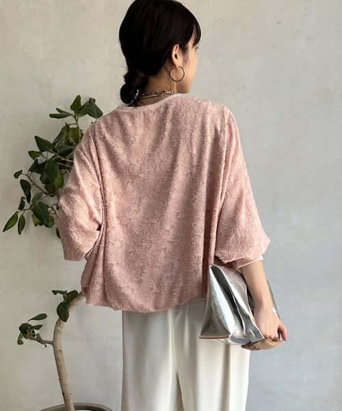 【セール】ジャガードバルーンブラウス（シャツ/ブラウス）｜DouDou（ドゥドゥ）