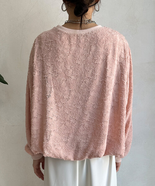 【セール】ジャガードバルーンブラウス（シャツ/ブラウス）｜DouDou（ドゥドゥ）