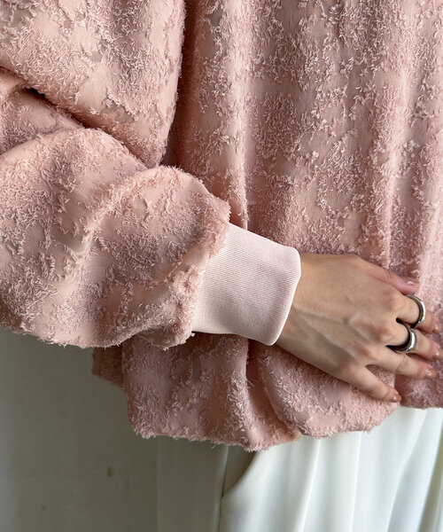 【セール】ジャガードバルーンブラウス（シャツ/ブラウス）｜DouDou（ドゥドゥ）