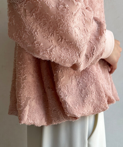 【セール】ジャガードバルーンブラウス（シャツ/ブラウス）｜DouDou（ドゥドゥ）