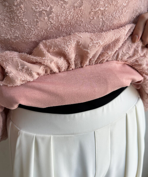 【セール】ジャガードバルーンブラウス（シャツ/ブラウス）｜DouDou（ドゥドゥ）