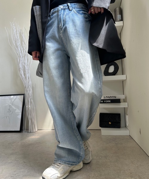 ULEULA（ウルア）の「デニムルーズパンツ（デニムパンツ・レディース・ブルー・MEDIUM/LARGE）」の4枚目の写真