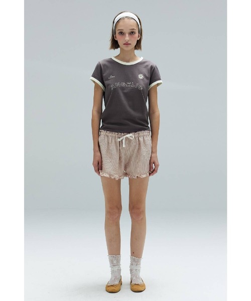 DEARSTALKER（ディアストーカー）の「DEARSTALKER／LINGER T（Tシャツ/カットソー・レディース・ホワイト/チャコール・FREE）」の8枚目の写真