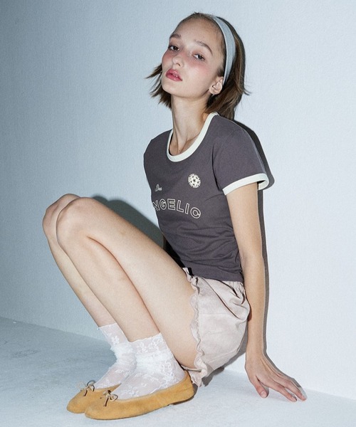 DEARSTALKER（ディアストーカー）の「DEARSTALKER／LINGER T（Tシャツ/カットソー・レディース・ホワイト/チャコール・FREE）」の3枚目の写真