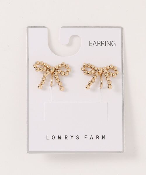 LOWRYS FARM(ローリーズファーム)の「ボールリボンイヤリング 142888(イヤリング・レディース・シルバー/その他/ゴールド・FREE)」の2枚目の写真