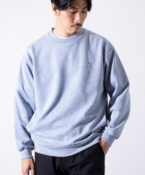 【セール】【GLOSTER/グロスター】フレンチブルドッグ刺繍 スエードダンボール プルオーバースウェット（スウェット）｜GLOSTER（グロスター）