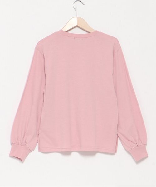 by LOVEiT（バイラビット）の「ロゴ長袖Ｔシャツ（Tシャツ/カットソー・キッズ・チャコール/ピンク/オフホワイト・160cm/130cm/120cm/140cm/150cm）」の4枚目の写真