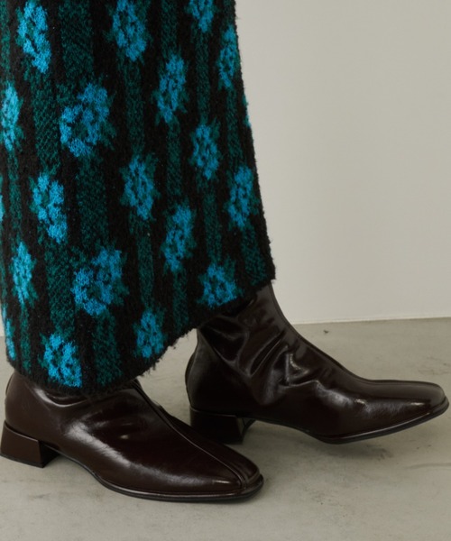 Unitage（ユニテージ）の「フェイクレザーショートブーツ（ブーツ・レディース・ブラック/ブラウン・MEDIUM/LARGE）」の10枚目の写真