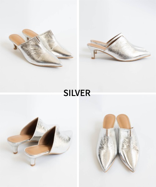 Fabby fabby（ファビィーファビィー）の「スリットポインテッドトゥミュール（その他シューズ・レディース・ブラック/シルバー/ベージュ・SMALL/MEDIUM/LARGE）」の6枚目の写真