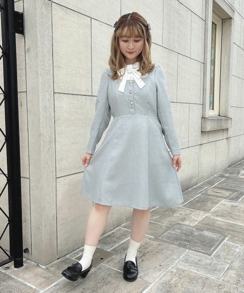 F i.n.t（フィント）の「ヨーク切替カラーツイードワンピース/fint（ワンピース・レディース・レッド/ブルーグレー・FREE）」の12枚目の写真