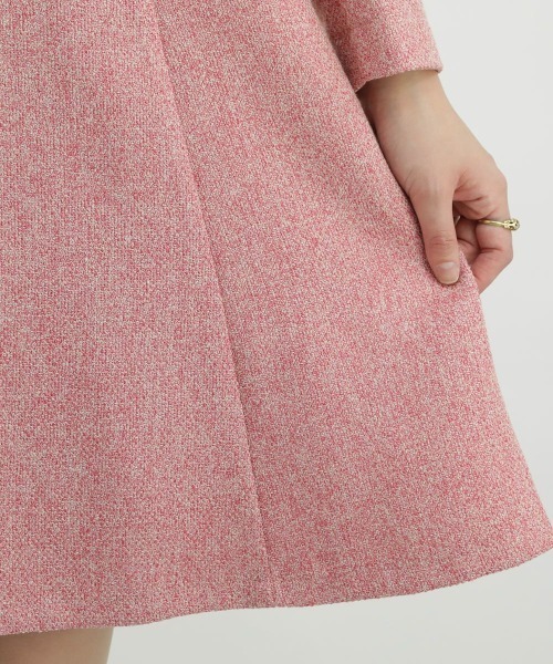 セール】ヨーク切替カラーツイードワンピース/fint（ワンピース）｜F