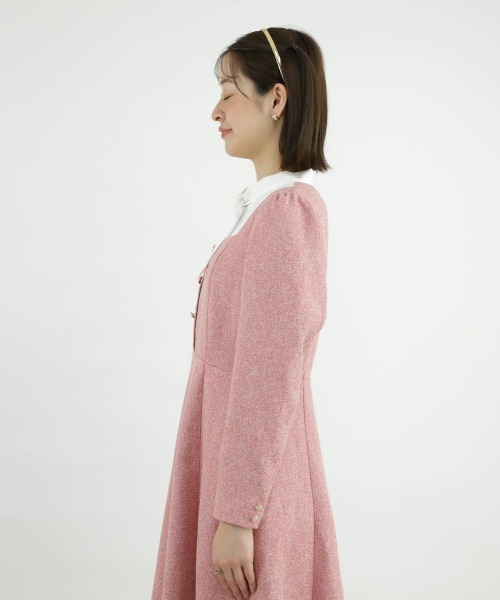 F i.n.t（フィント）の「ヨーク切替カラーツイードワンピース/fint（ワンピース・レディース・レッド/ブルーグレー・FREE）」の16枚目の写真