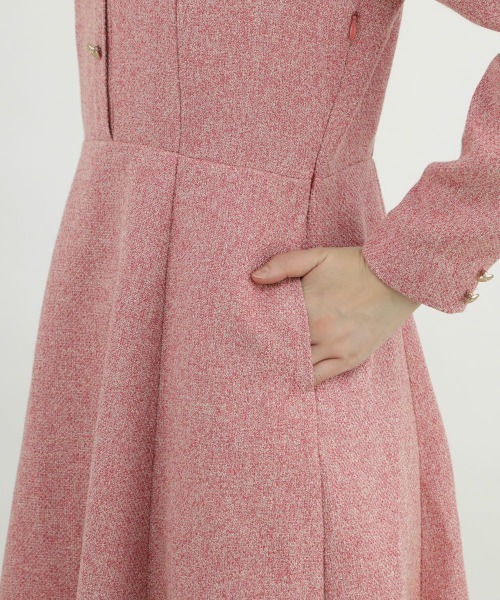 F i.n.t（フィント）の「ヨーク切替カラーツイードワンピース/fint（ワンピース・レディース・レッド/ブルーグレー・FREE）」の21枚目の写真