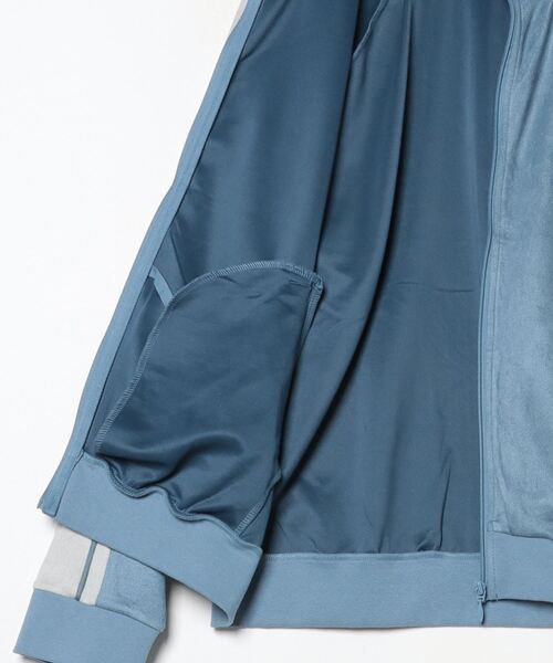 JOHN'S CLOSET（ジョンズクローゼット）の「【13】カットスウェード サイドライン トラックジャケット/ジャージ（ジャージ・メンズ・ブルーグレー/カーキ/ライトグレー・MEDIUM/LARGE）」の7枚目の写真