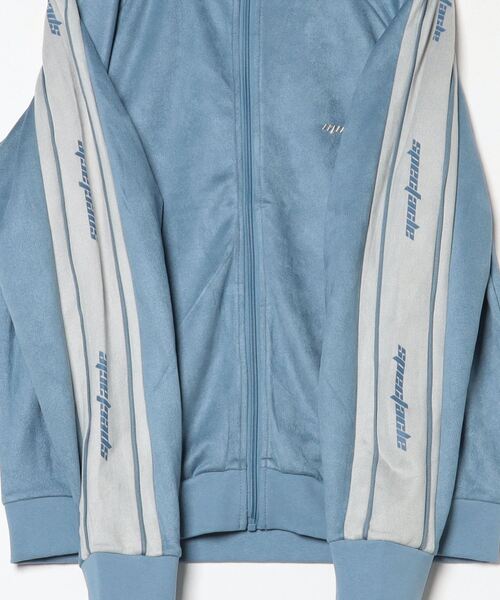 JOHN'S CLOSET（ジョンズクローゼット）の「【13】カットスウェード サイドライン トラックジャケット/ジャージ（ジャージ・メンズ・ブルーグレー/カーキ/ライトグレー・MEDIUM/LARGE）」の8枚目の写真