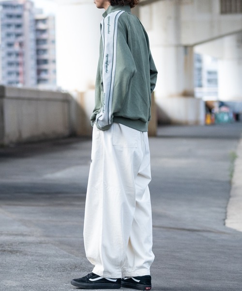 JOHN'S CLOSET（ジョンズクローゼット）の「【13】カットスウェード サイドライン トラックジャケット/ジャージ（ジャージ・メンズ・ブルーグレー/カーキ/ライトグレー・MEDIUM/LARGE）」の15枚目の写真