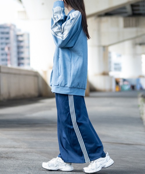 JOHN'S CLOSET（ジョンズクローゼット）の「【13】カットスウェード サイドライン トラックジャケット/ジャージ（ジャージ・メンズ・ブルーグレー/カーキ/ライトグレー・MEDIUM/LARGE）」の9枚目の写真