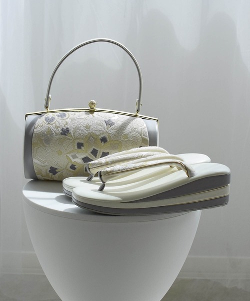 草履バッグ 正絹帯地 宝相華文 日本製（和装小物）｜utatane（ウタタネ）