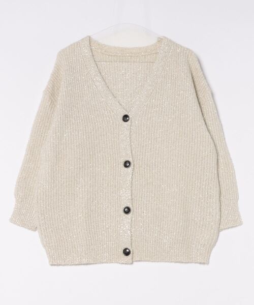 DOUBLE NAME（ダブルネーム）の「Vネックラメニットカーデ（カーディガン/ボレロ・レディース・ブラック/ブルー/オフホワイト・FREE）」の22枚目の写真