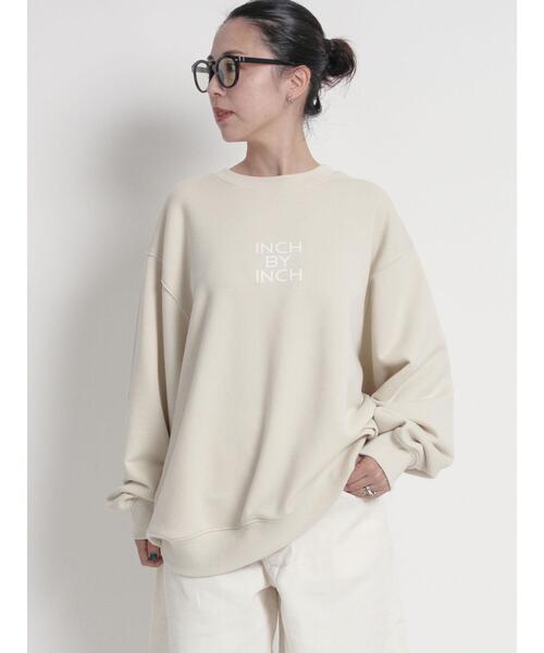 sm2rhythm(サマンサモスモスリズム)の「ロゴプリント裏毛プルオーバー(Tシャツ/カットソー・レディース・ライトベージュ/オフホワイト/チャコールグレー・F)」の7枚目の写真