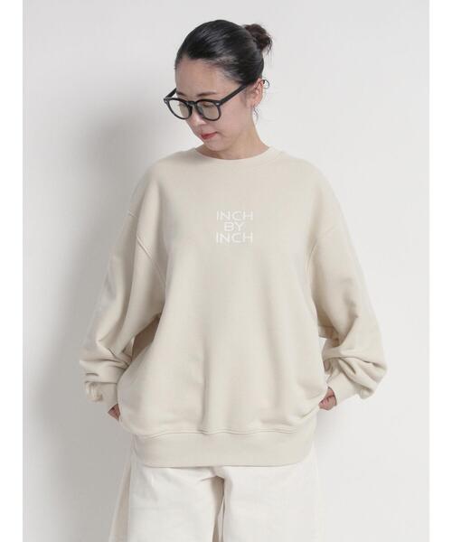 sm2rhythm(サマンサモスモスリズム)の「ロゴプリント裏毛プルオーバー(Tシャツ/カットソー・レディース・ライトベージュ/オフホワイト/チャコールグレー・F)」の9枚目の写真