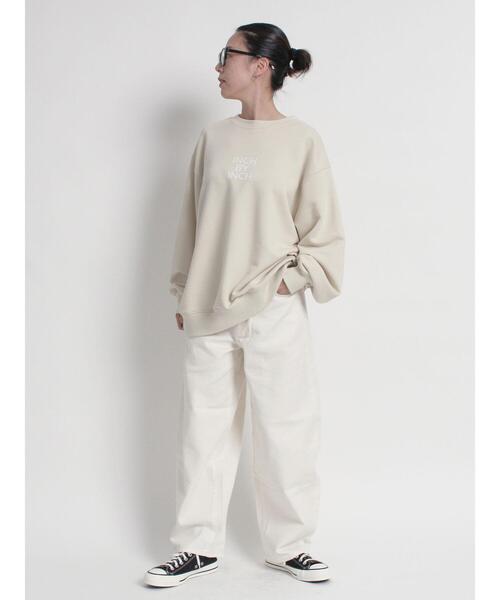 sm2rhythm(サマンサモスモスリズム)の「ロゴプリント裏毛プルオーバー(Tシャツ/カットソー・レディース・ライトベージュ/オフホワイト/チャコールグレー・F)」の12枚目の写真