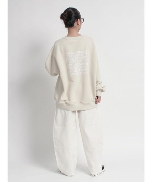 sm2rhythm(サマンサモスモスリズム)の「ロゴプリント裏毛プルオーバー(Tシャツ/カットソー・レディース・ライトベージュ/オフホワイト/チャコールグレー・F)」の14枚目の写真