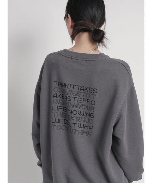 sm2rhythm(サマンサモスモスリズム)の「ロゴプリント裏毛プルオーバー(Tシャツ/カットソー・レディース・ライトベージュ/オフホワイト/チャコールグレー・F)」の16枚目の写真