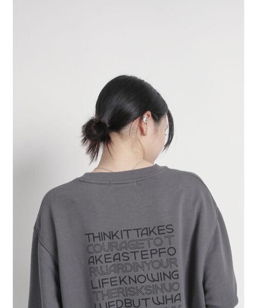 sm2rhythm(サマンサモスモスリズム)の「ロゴプリント裏毛プルオーバー(Tシャツ/カットソー・レディース・ライトベージュ/オフホワイト/チャコールグレー・F)」の17枚目の写真