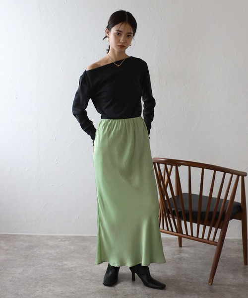 ENC（エンク）の「2way shoulder pullover / 2wayショルダープルオーバー（Tシャツ/カットソー・レディース・オフホワイト/ブラック・FREE）」の14枚目の写真