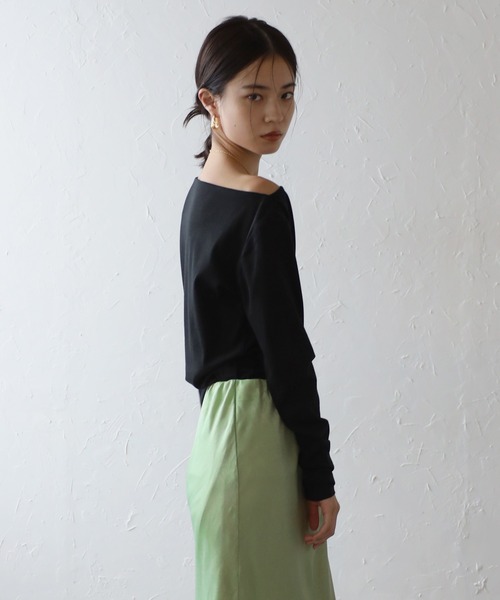 ENC（エンク）の「2way shoulder pullover / 2wayショルダープルオーバー（Tシャツ/カットソー・レディース・オフホワイト/ブラック・FREE）」の17枚目の写真