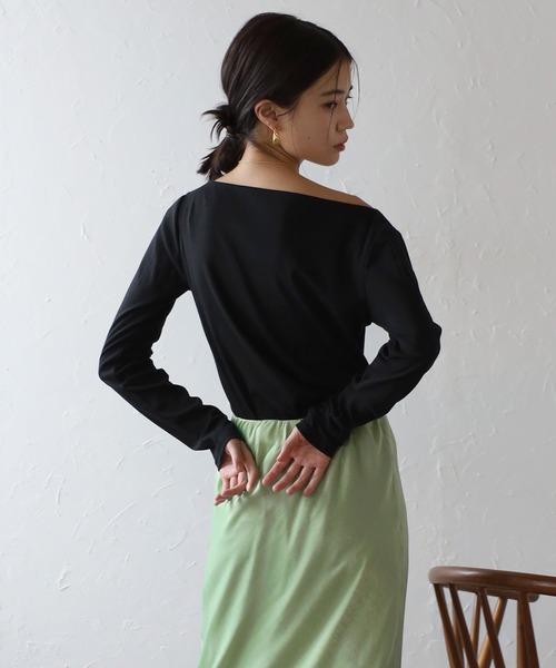 ENC（エンク）の「2way shoulder pullover / 2wayショルダープルオーバー（Tシャツ/カットソー・レディース・オフホワイト/ブラック・FREE）」の19枚目の写真