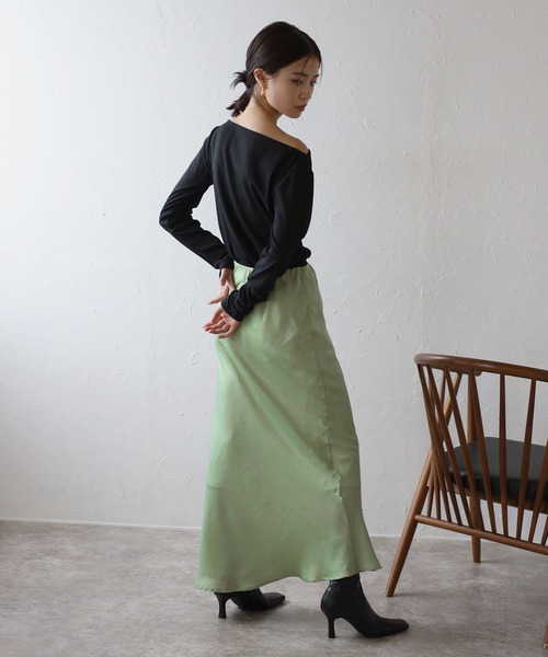 ENC（エンク）の「2way shoulder pullover / 2wayショルダープルオーバー（Tシャツ/カットソー・レディース・オフホワイト/ブラック・FREE）」の20枚目の写真