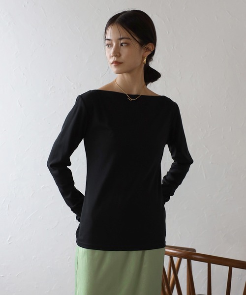 ENC（エンク）の「2way shoulder pullover / 2wayショルダープルオーバー（Tシャツ/カットソー・レディース・オフホワイト/ブラック・FREE）」の22枚目の写真