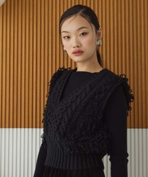 フリンジニットベスト