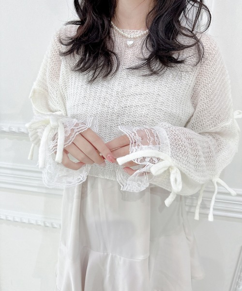 セール】モヘア透かしニットTOPS（ニット/セーター）｜couture