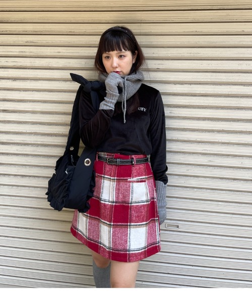 RUBY AND YOU（ルビーアンドユー）の「［select］リブニットバラクラバ（ニットキャップ/ビーニー・レディース・グレー・FREE）」の6枚目の写真