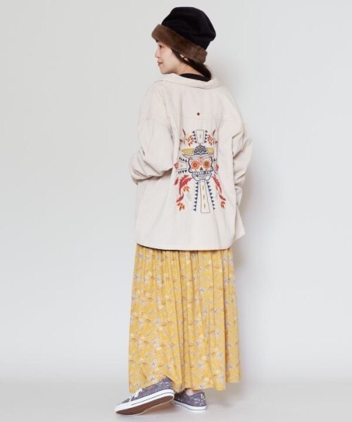 【チャイハネ】シャロイドコーデュロイ刺繍シャツ(シャツ/ブラウス)|チャイハネ(チャイハネ) 【チャイハネ】シャロイドコーデュロイ刺繍シャツ(シャツ/ブラウス)|チャイハネ(チャイハネ)