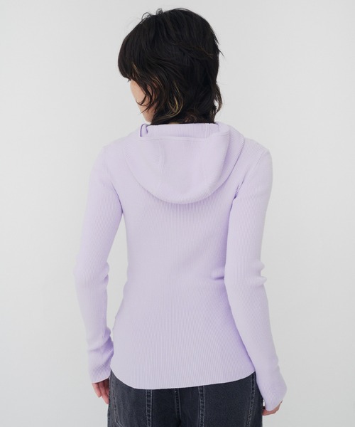 THINGS THAT MATTER（シングス ザット マター）の「HOODIE KNIT TOPS / フーディーニットトップス（ニット/セーター・レディース・グレー/ブラック/ラベンダー/オフホワイト・FREE）」の13枚目の写真