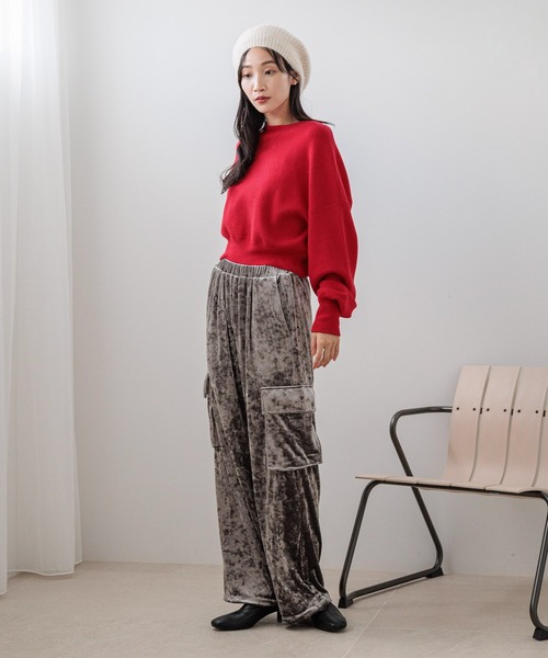 LOWRYS FARM（ローリーズファーム）の「スウェットライクニット 141124（ニット/セーター・レディース・ブラック/アイボリー/グレー/レッド・FREE）」の17枚目の写真