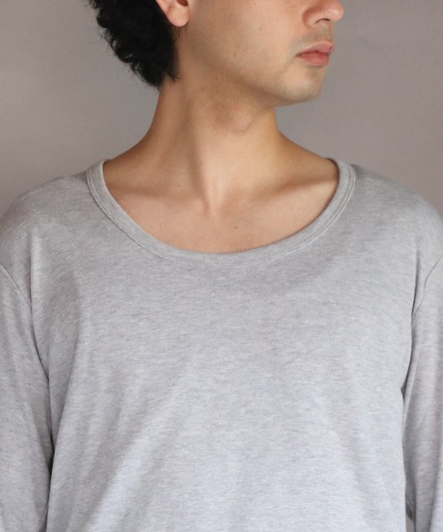 8(eight)(エイト)の「T/CフライスUネック7分袖Tシャツ(Tシャツ/カットソー・メンズ・ネイビー/ホワイト/ブラック/グレー/チャコールグレー・MEDIUM/X-LARGE/LARGE)」の13枚目の写真